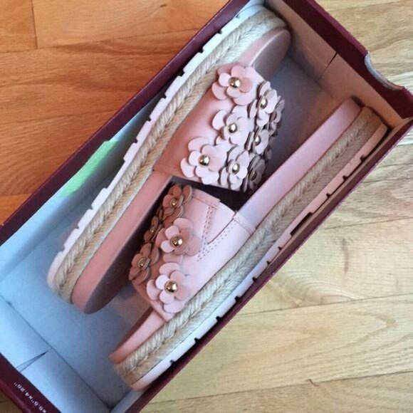 SO Pompane Blush Slide Sandals Floral New Women's 7 - Picture 2 of 6